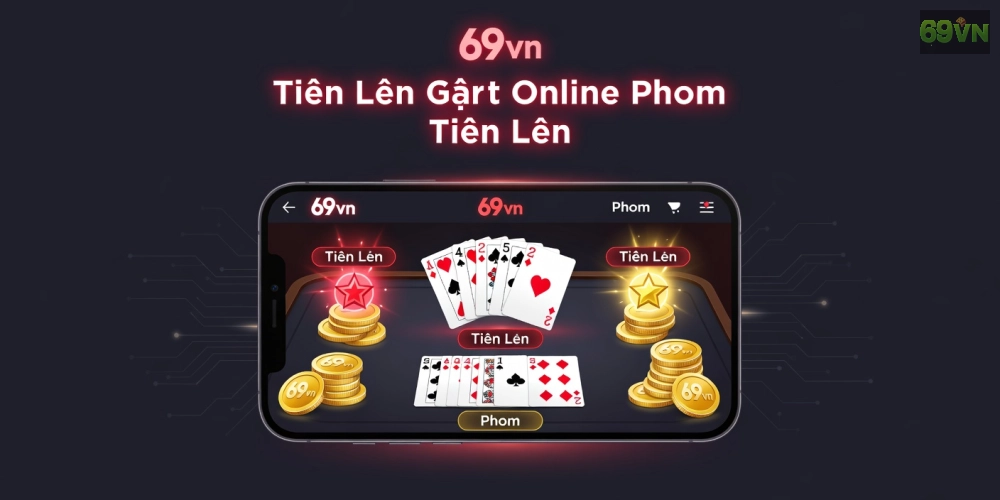 Hình ảnh minh họa giao diện game bài đổi thưởng trên nền tảng 69vn với các trò chơi phổ biến.